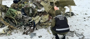 Части от разбилия се Ил-76 в региона на Белгород. Снимка: TASS/dpa/picture alliance